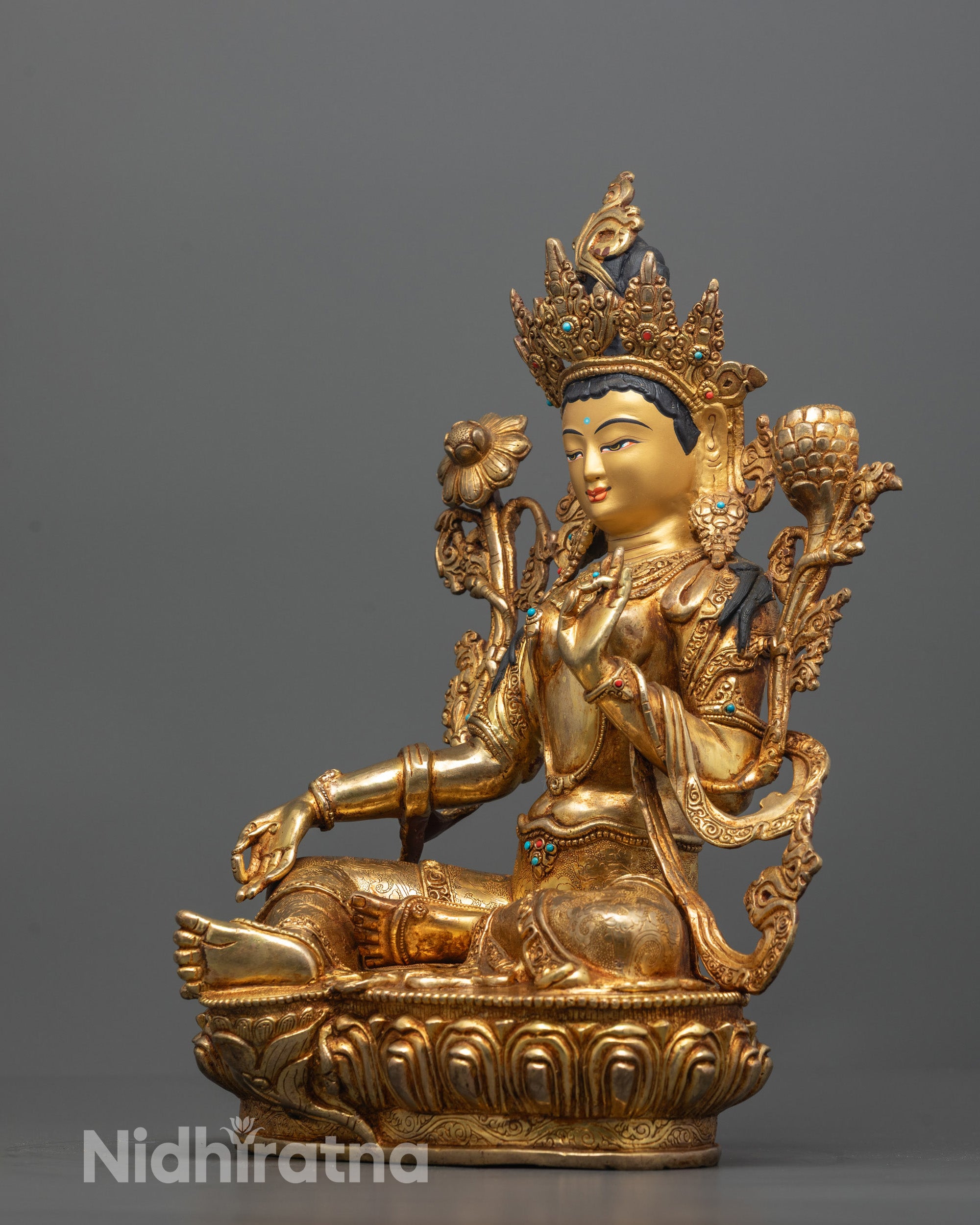 Green Tara Statue | Meticulously Crafted Divine Feminine Buddhist Art