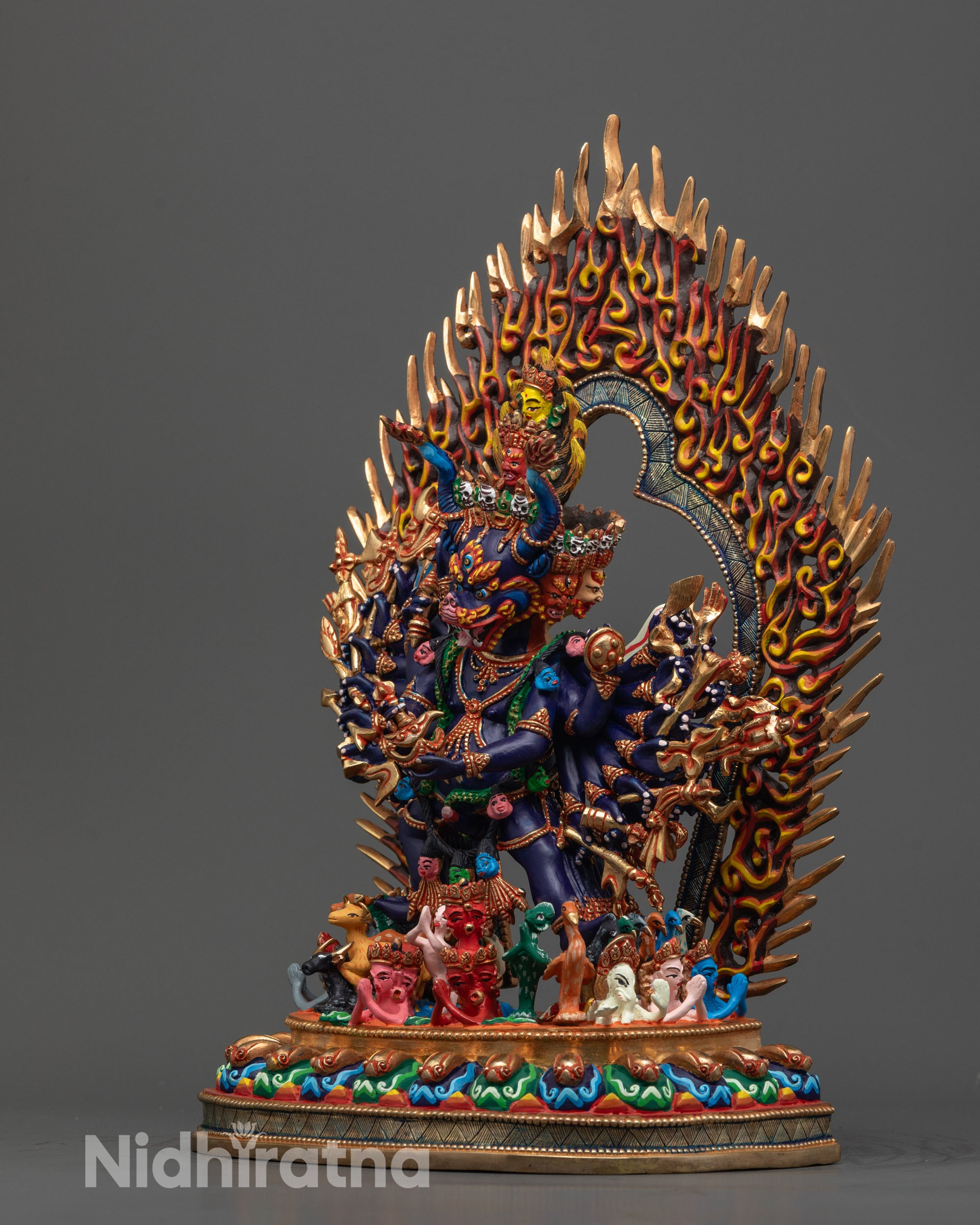 Nepalese Yamantaka Statue | Authentic Buddhist Protector