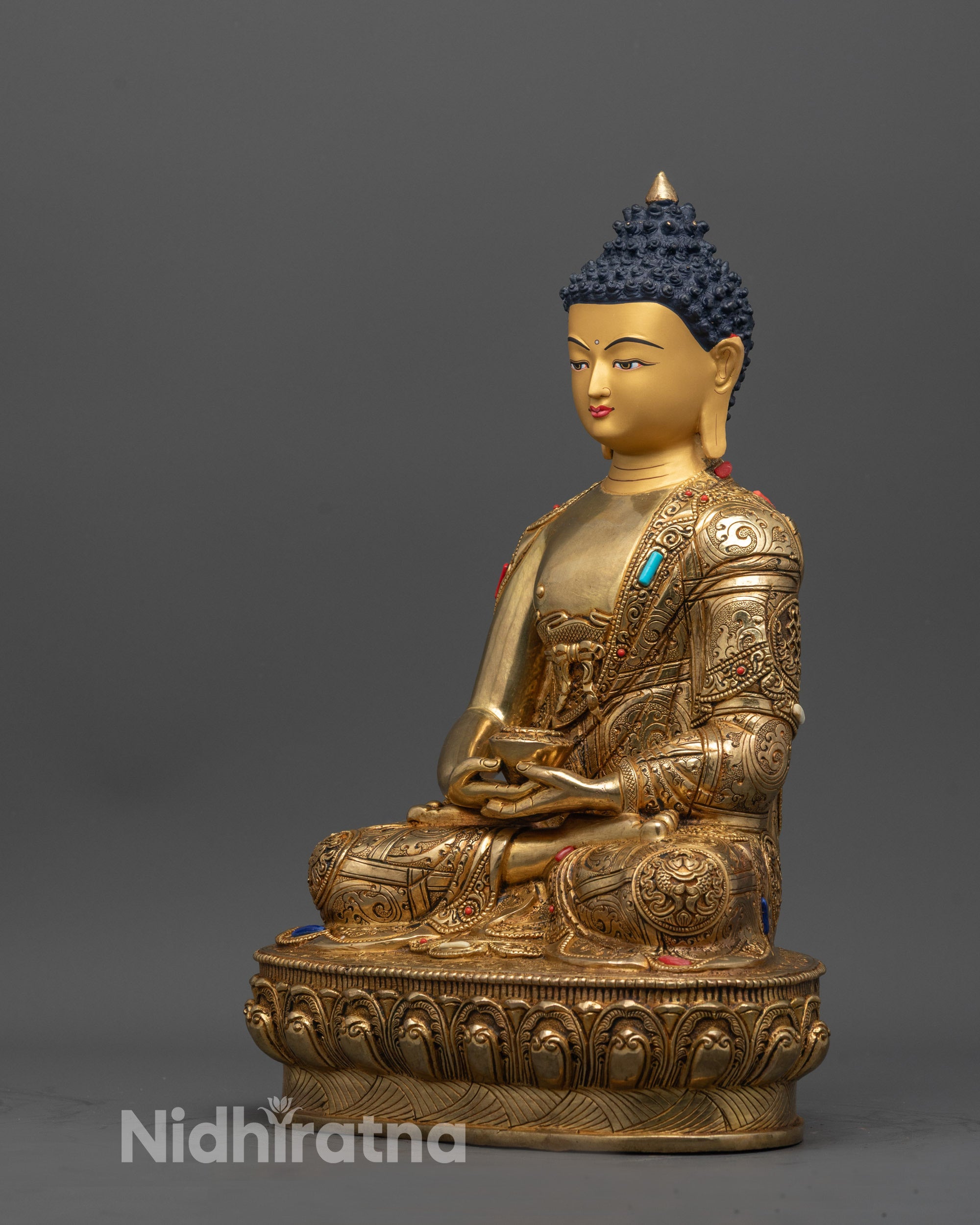 Tibetan Amitabha Buddha Statue | Traditional Nepalese Lost Wax Craft
