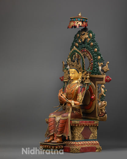 Serene Maitreya Buddha Statue | Traditional Buddhist Spiritual Idol