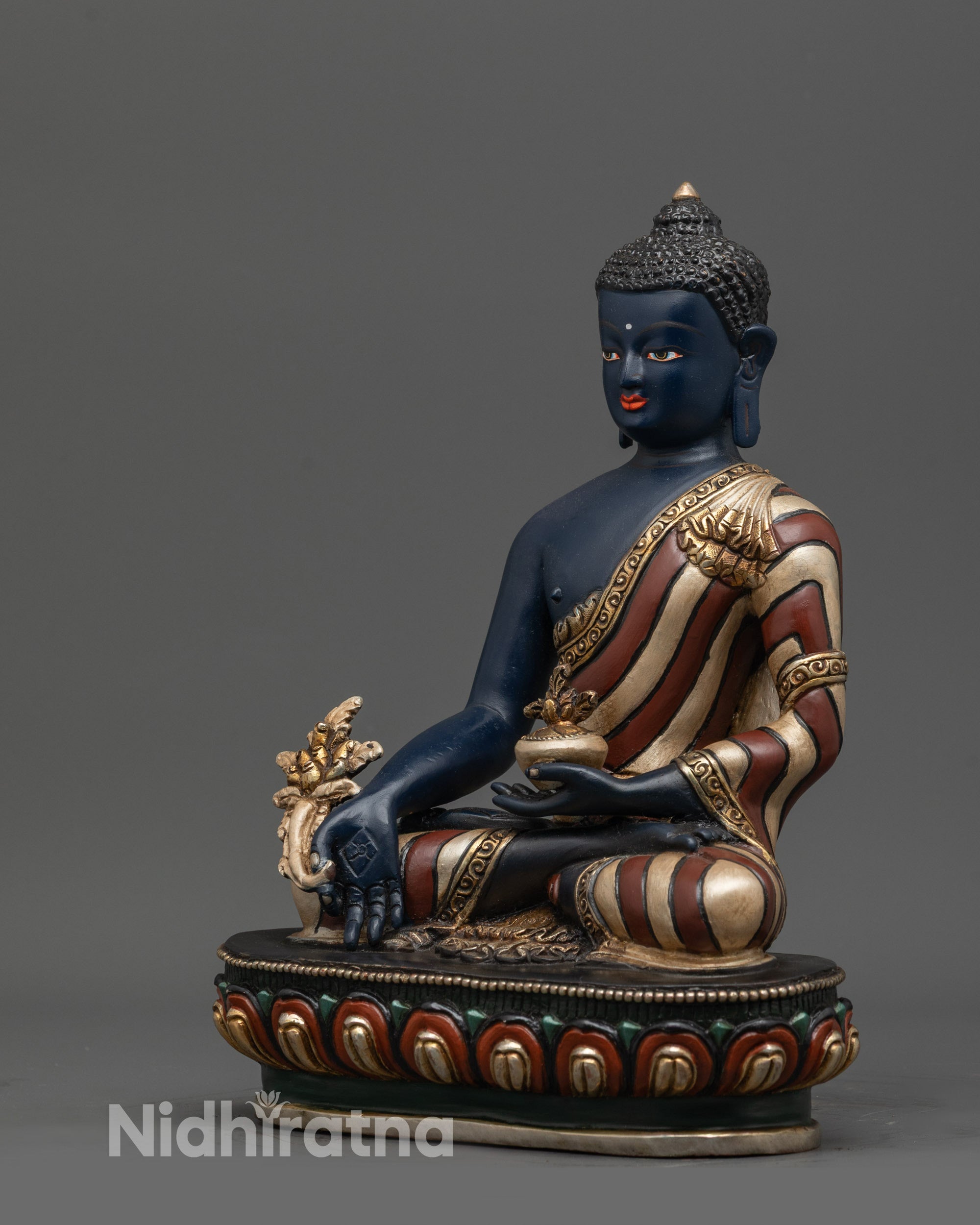 Sacred Bhaisajyaguru Buddha Statue | Handmade Sculpture from Nepal