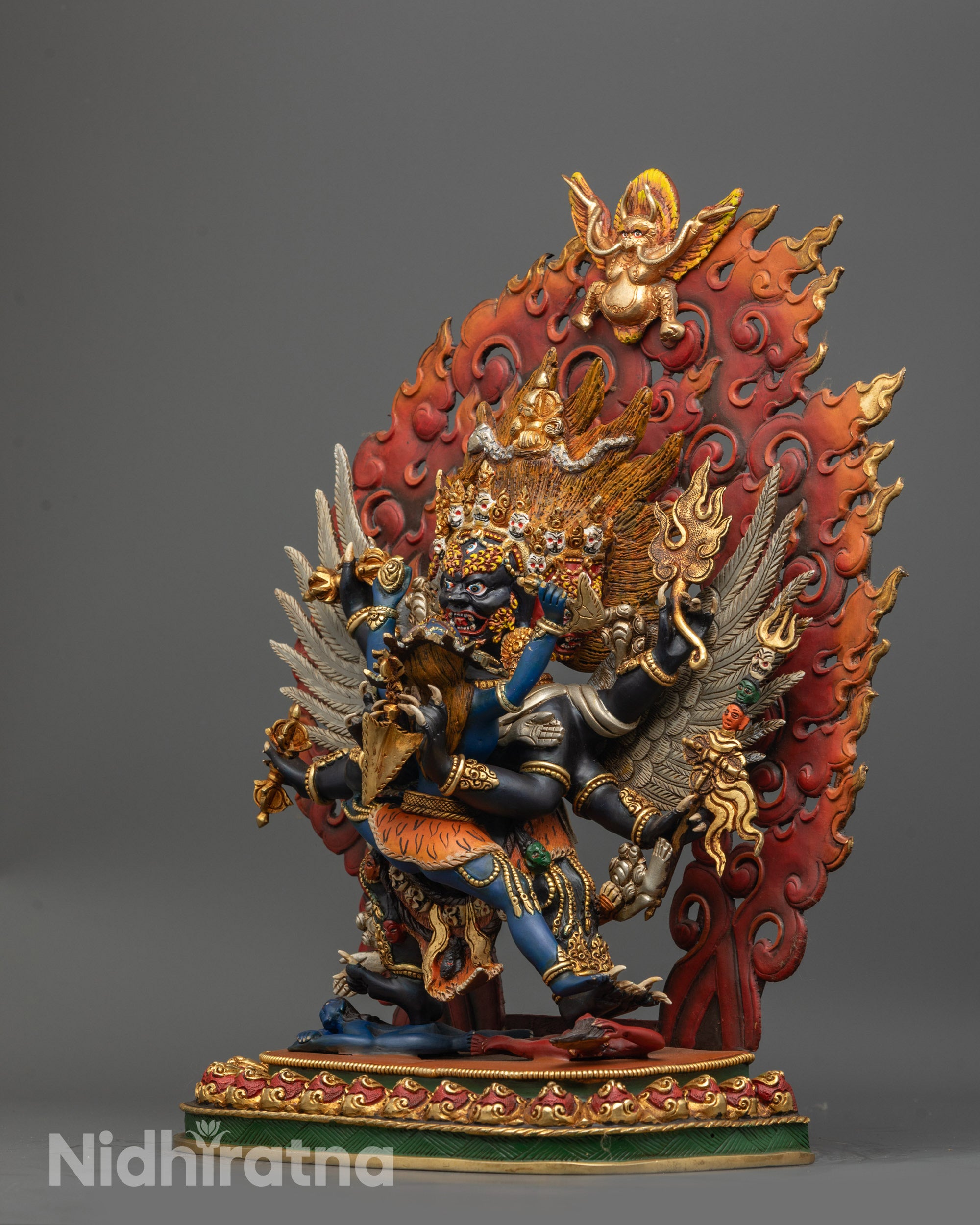Divine Vajrakilaya Yab-Yum Statue | Tibetan Buddhist Ritual Artwork