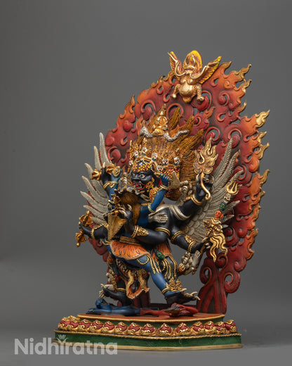 Divine Vajrakilaya Yab-Yum Statue | Tibetan Buddhist Ritual Artwork