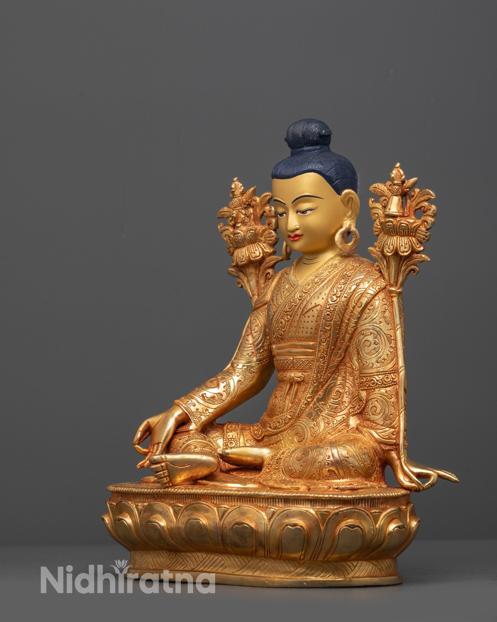 Nepalese Hand-Carved Jigme Lingpa Statue | Sacred Buddhist Artwork