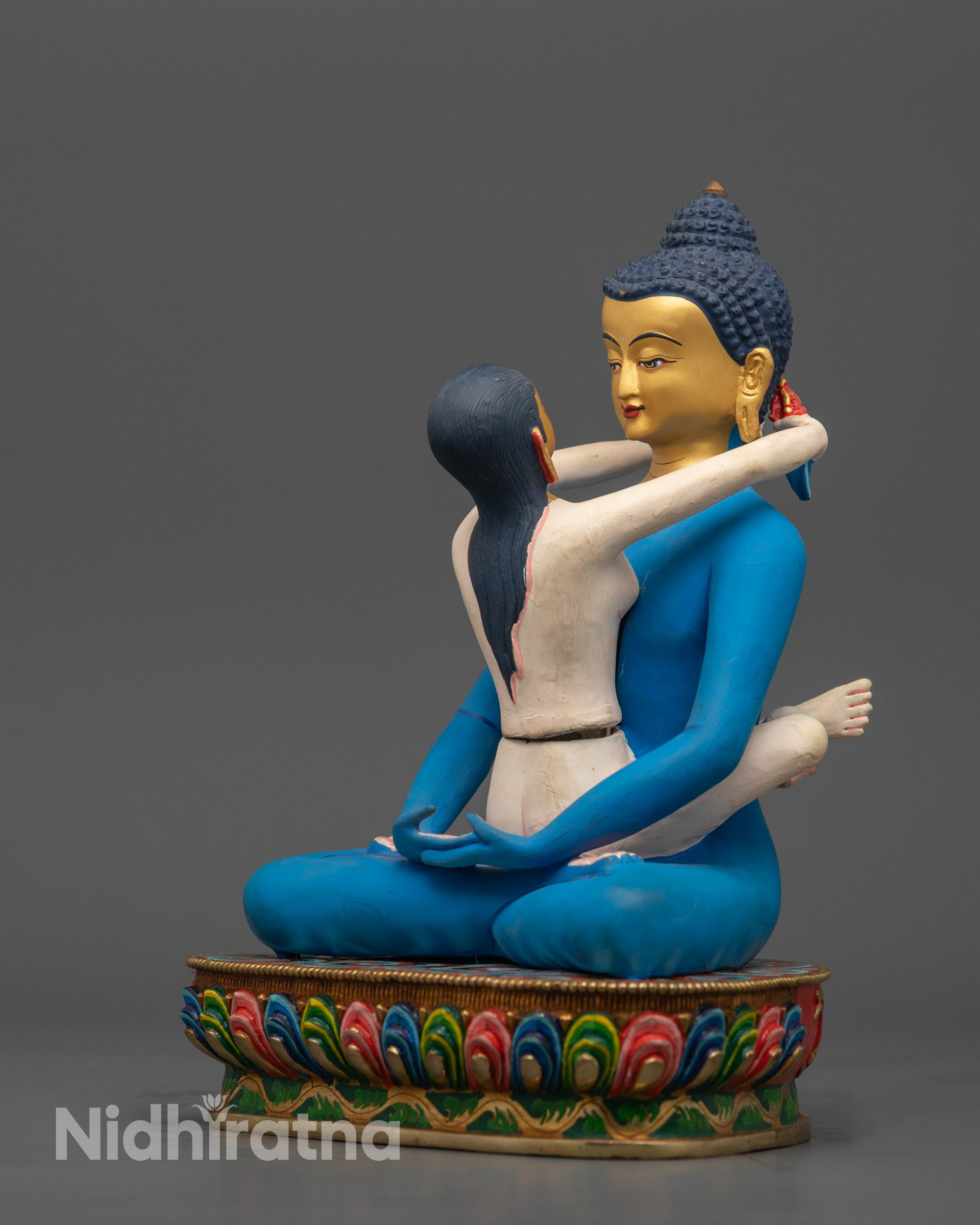 Hand-Painted Samantabhadra Yab-Yum Statue | Spiritual Buddhist Art