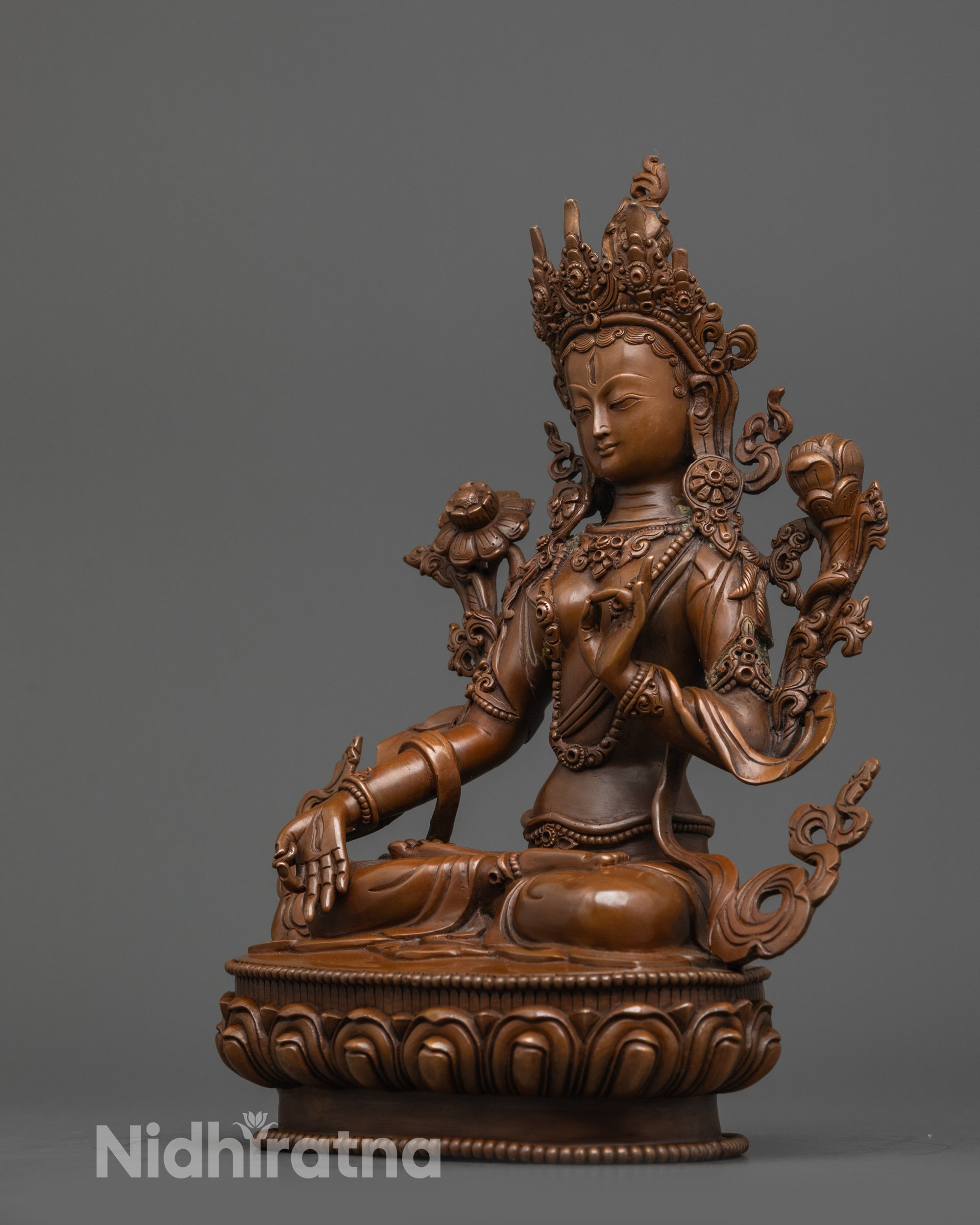 Serene Buddhist Sita Tara Statue | Rare Traditional Art of Nepal