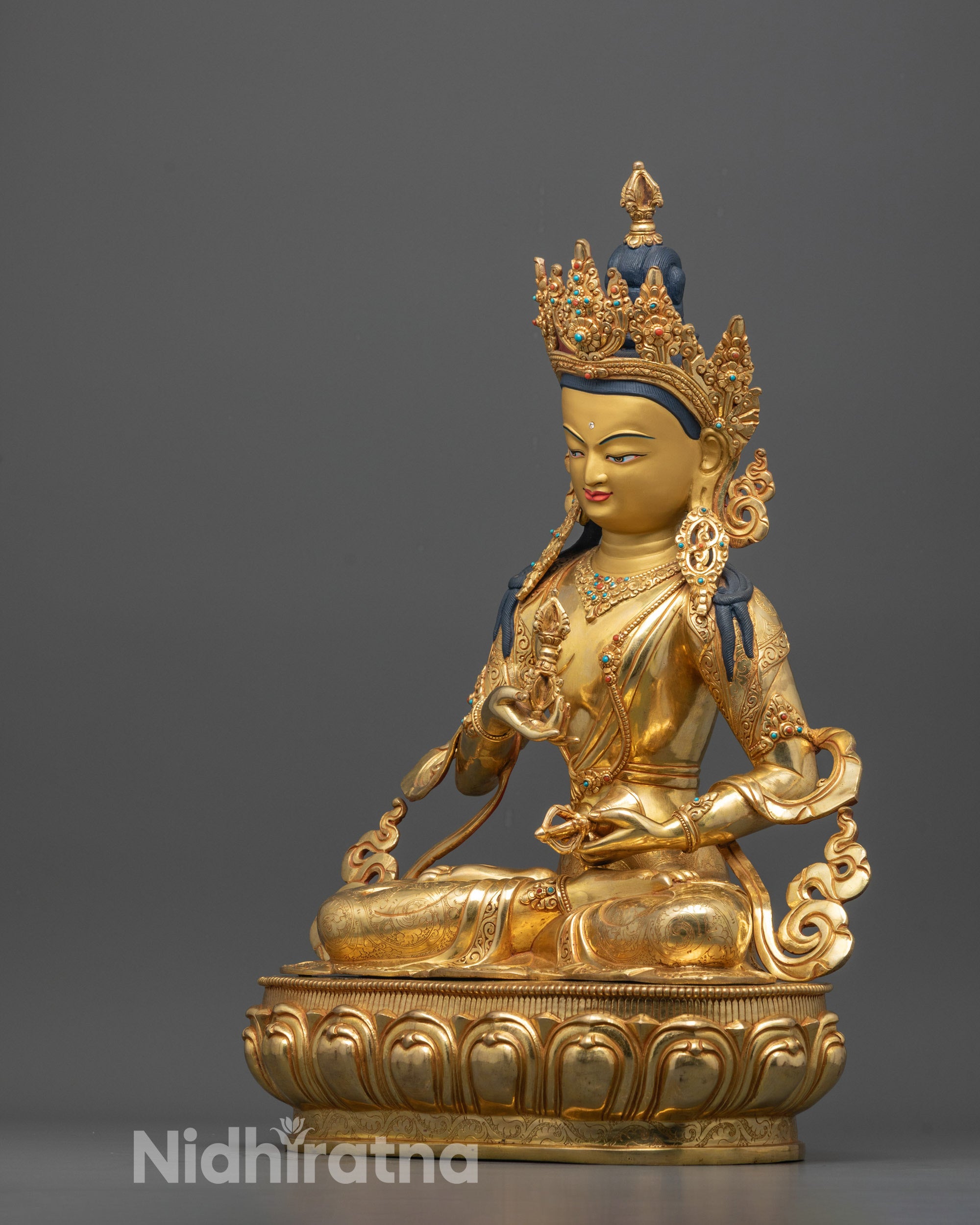 Hand-Forged Vajrasattva Statue | Himalayan Buddhist Craftsmanship