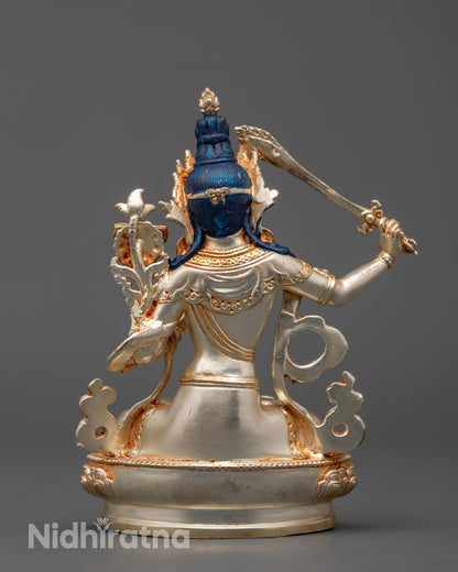Electroplated Manjushri Statue | Durable Copper Buddhist Sculpture