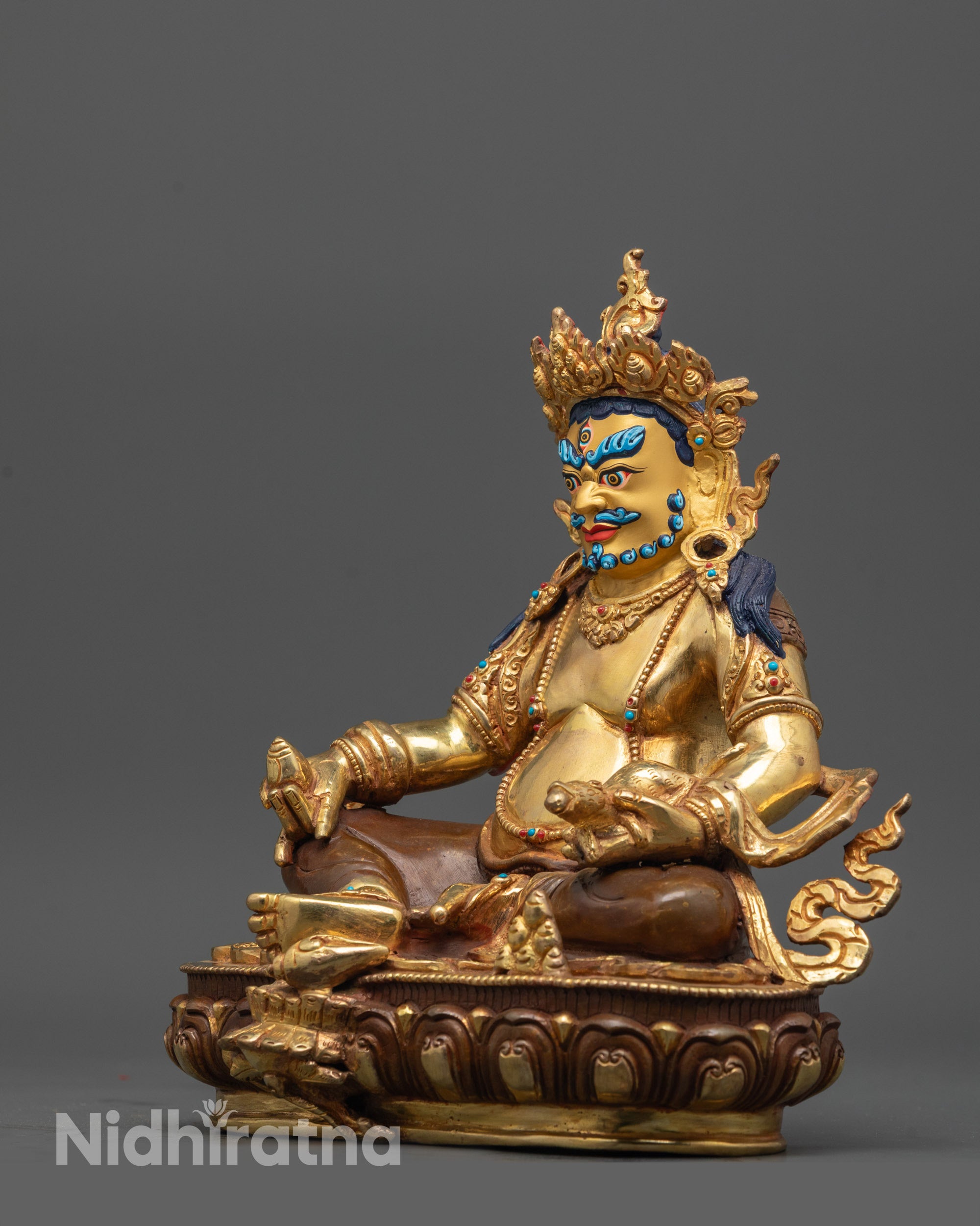 God of Wealth Dzambhala Statue | Authentic Buddhist Sculpture
