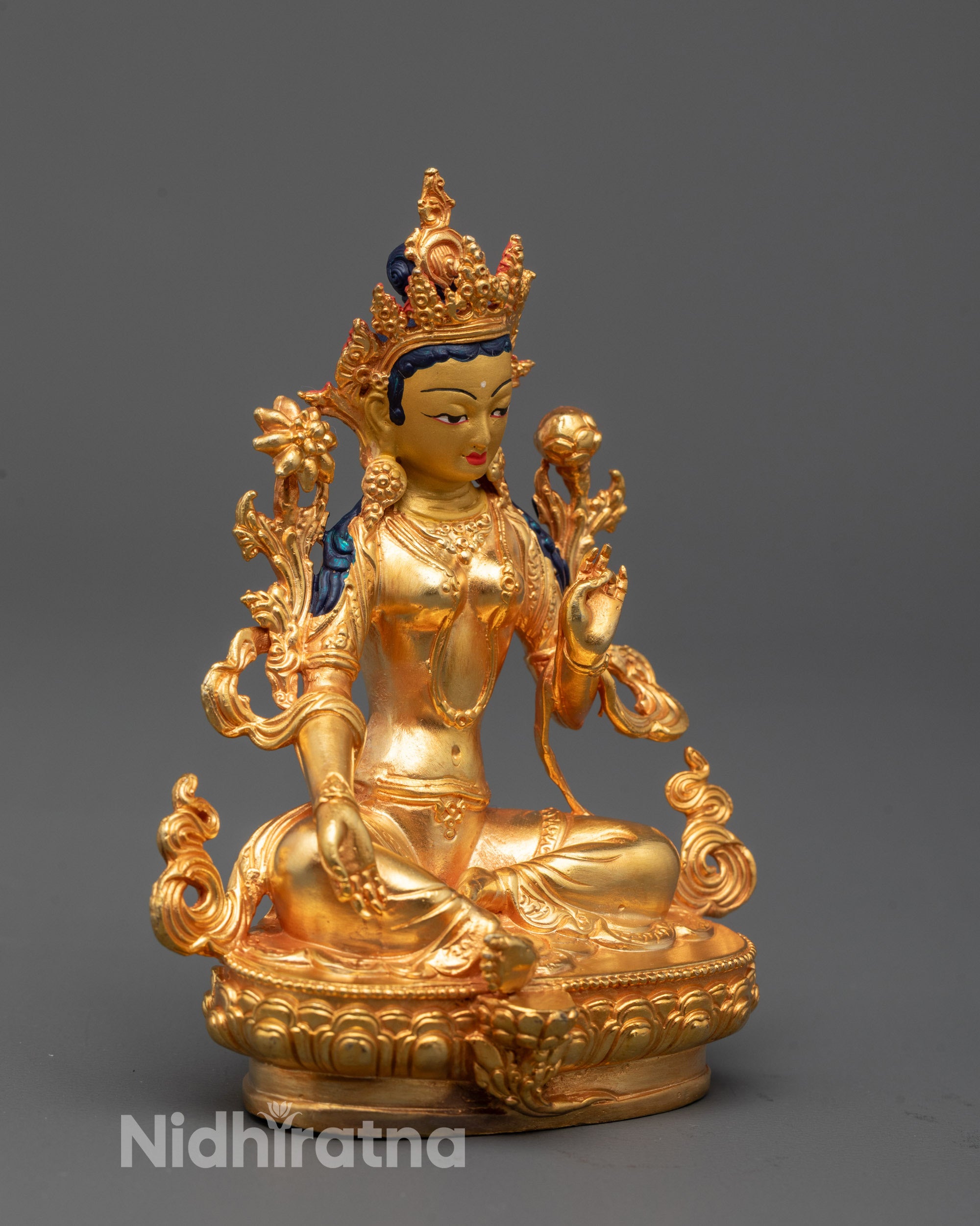 Green Tara Statue | Nepalese Buddhist Goddess
