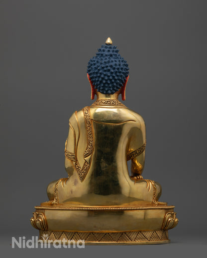 Vajrayana Shakyamuni Buddha Statue | Traditional Himalayan Art