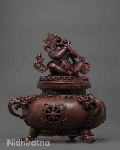Oxidized Vajradhaka Statue | Spiritual Buddhist Decor from Nepal