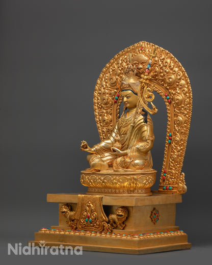 Majestic Statue of Guru Rinpoche | Handmade Nepalese Artwork