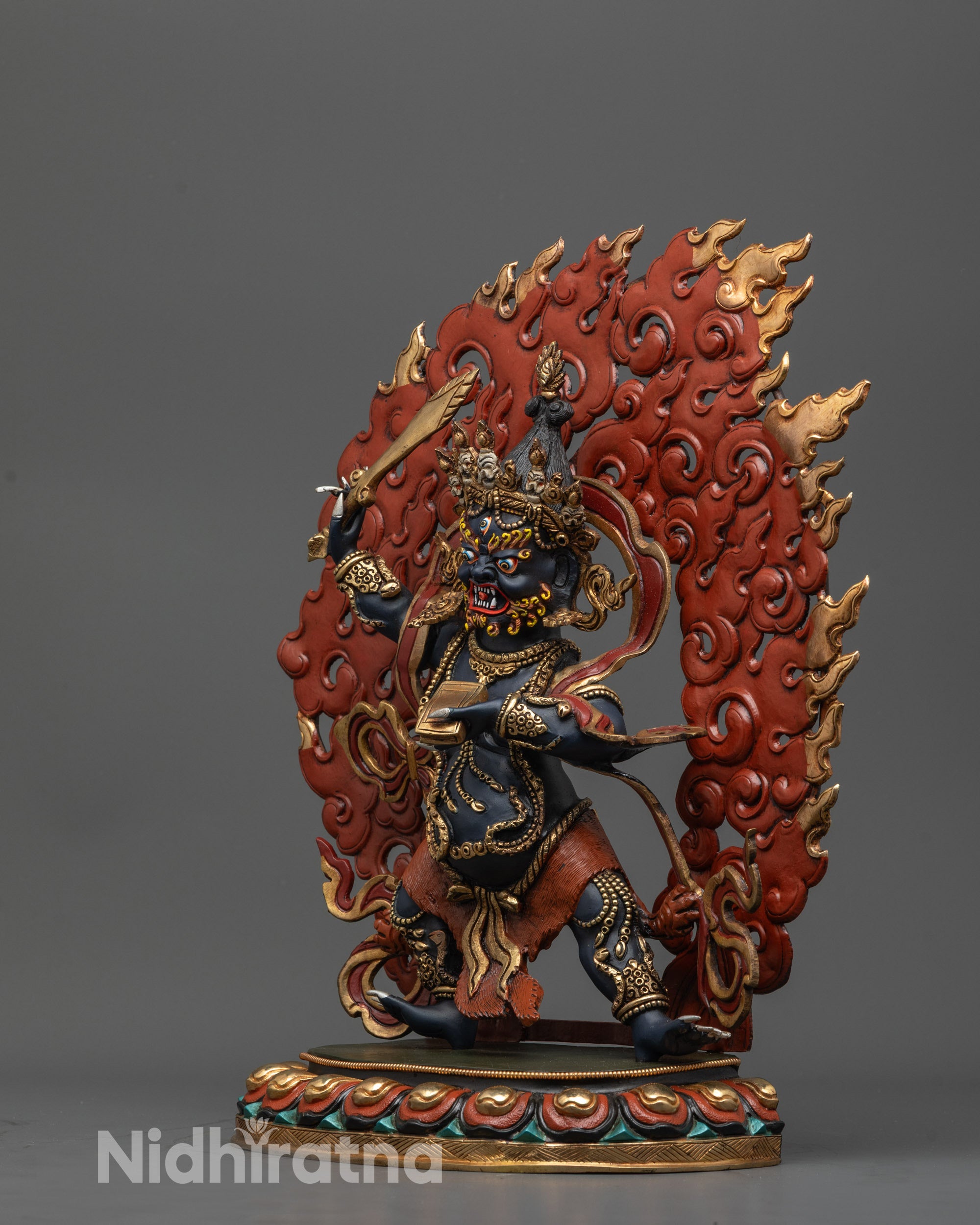 Shop Dark Blue Colored Rare Manjushri Statue
