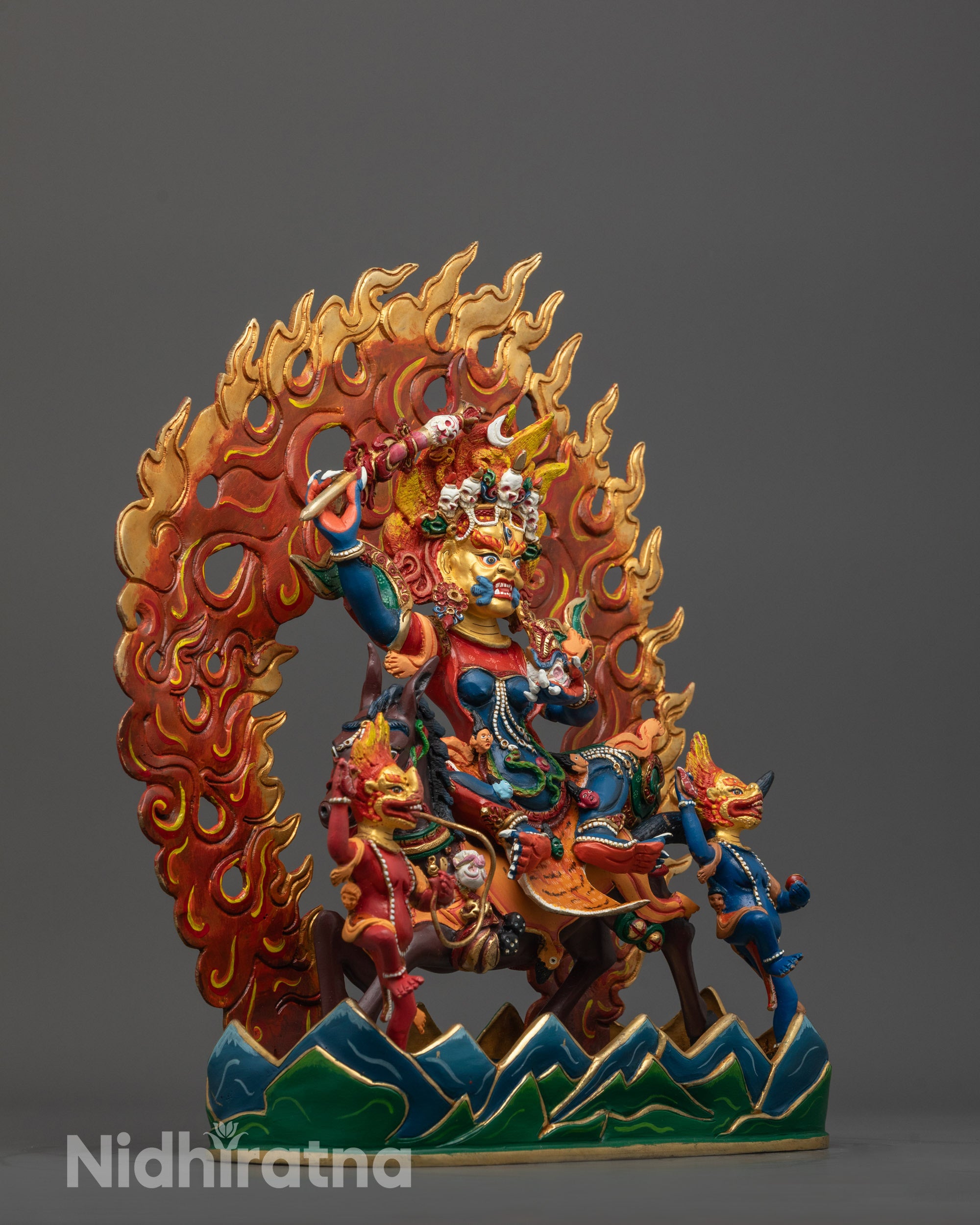 Shop Tibetan Palden Lhamo Riding Mule Statue