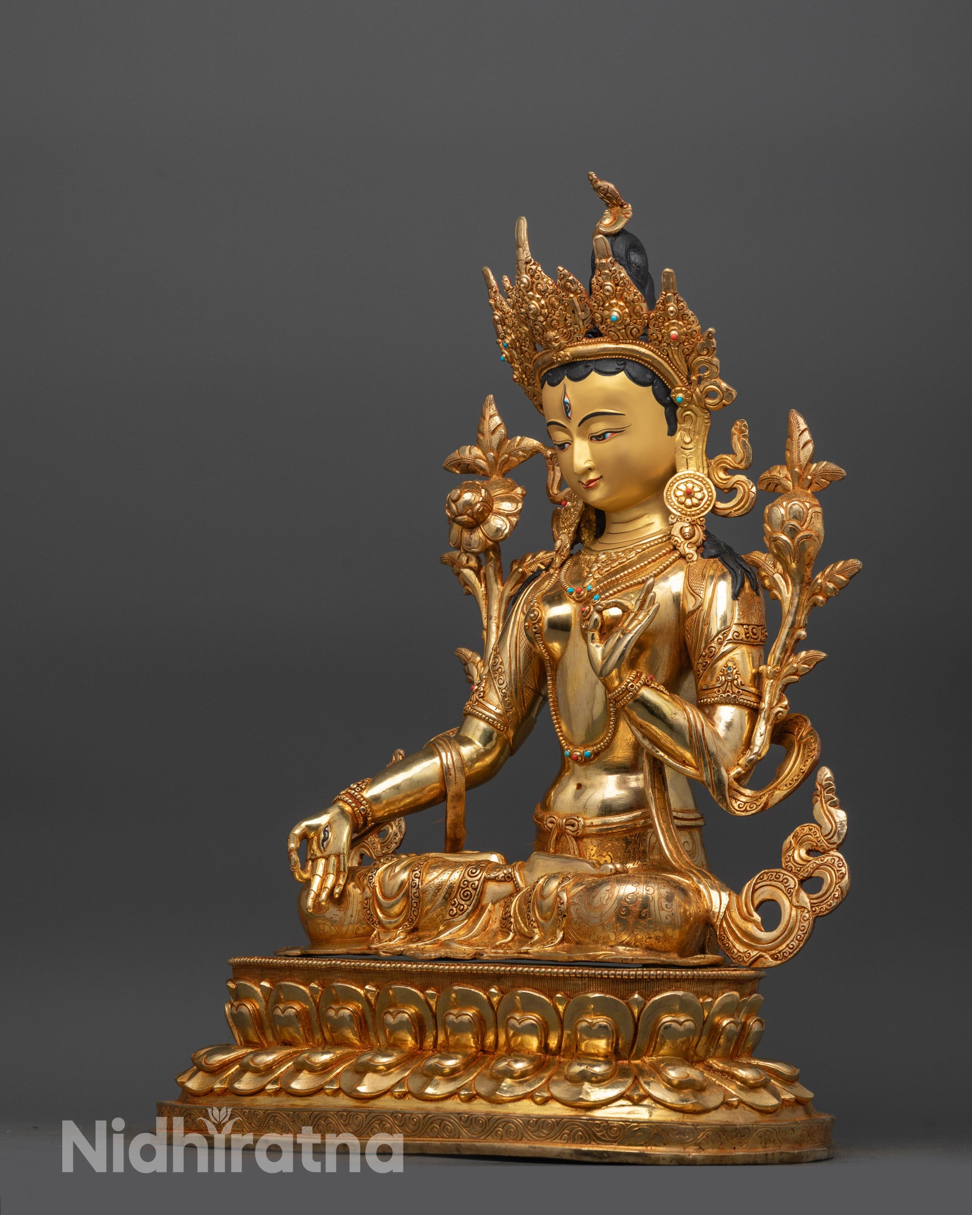 Exquisite White Tara Statue | High-Quality Buddhist Devotional Art