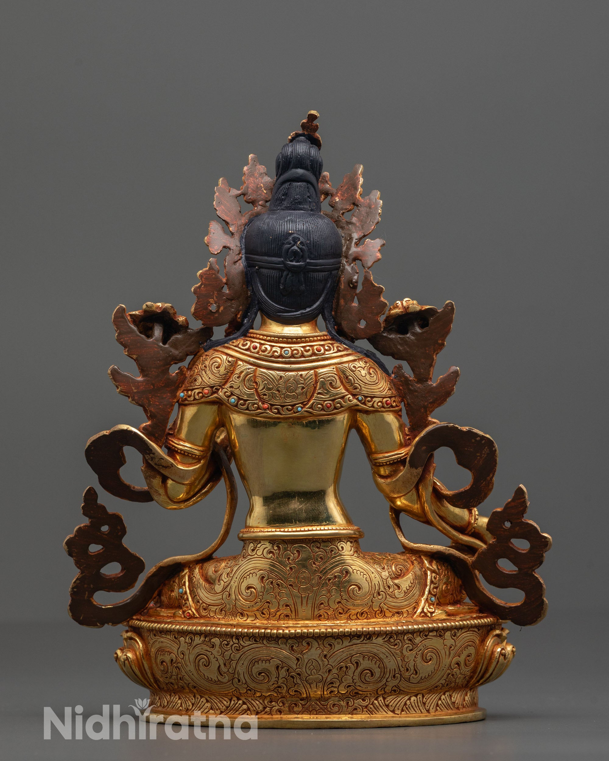 Blessed Green Tara Statue | Intricate Copper Art