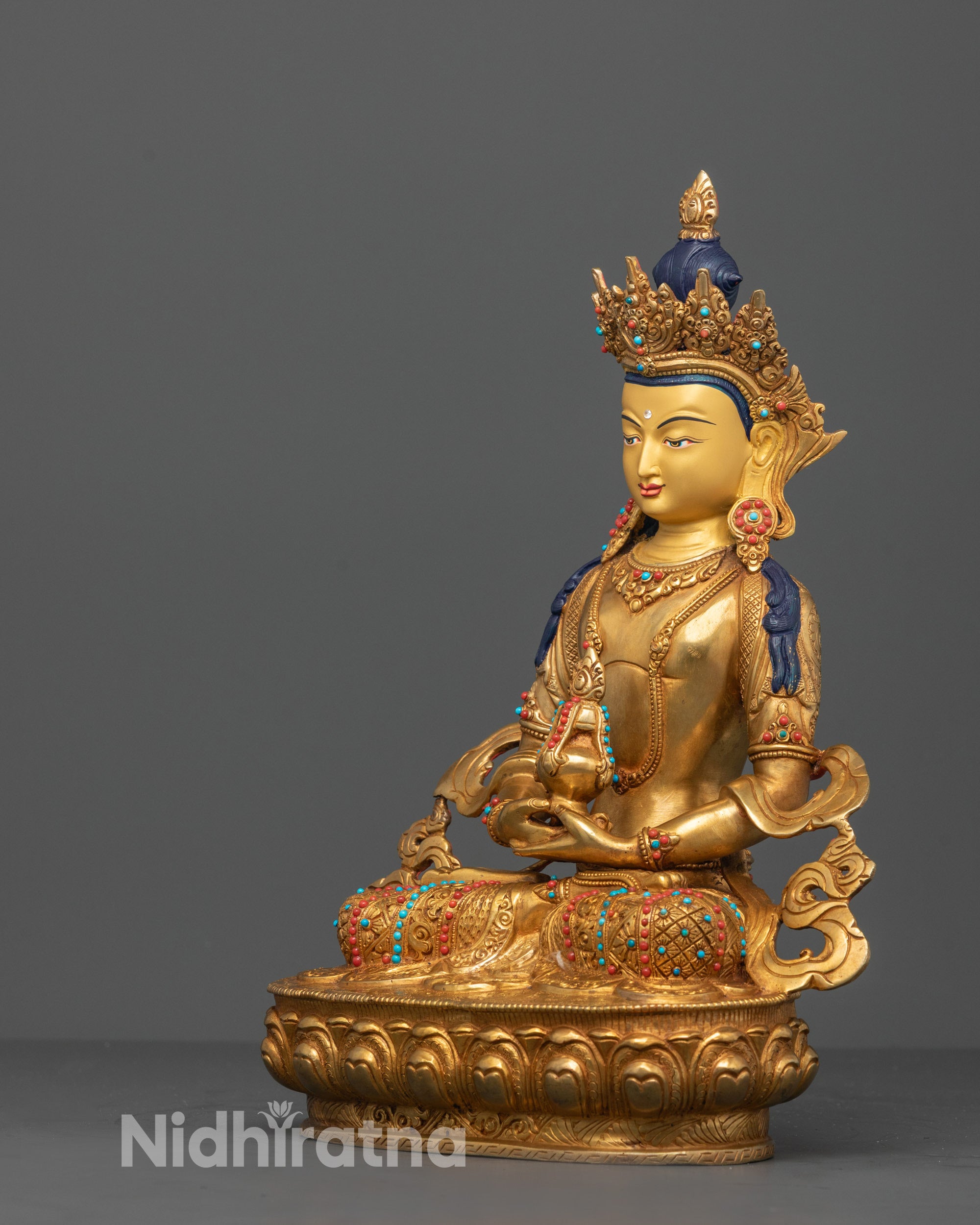 Amitayus Statue with Jewel Vase | Blessings of Longevity