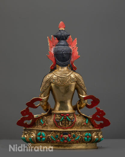 Traditional Statue of Amitayus | Buddha of Longevity