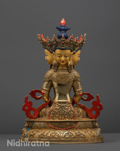 Nepalese Vairocana Buddha Statue | Spiritual Energy & Divine Blessings