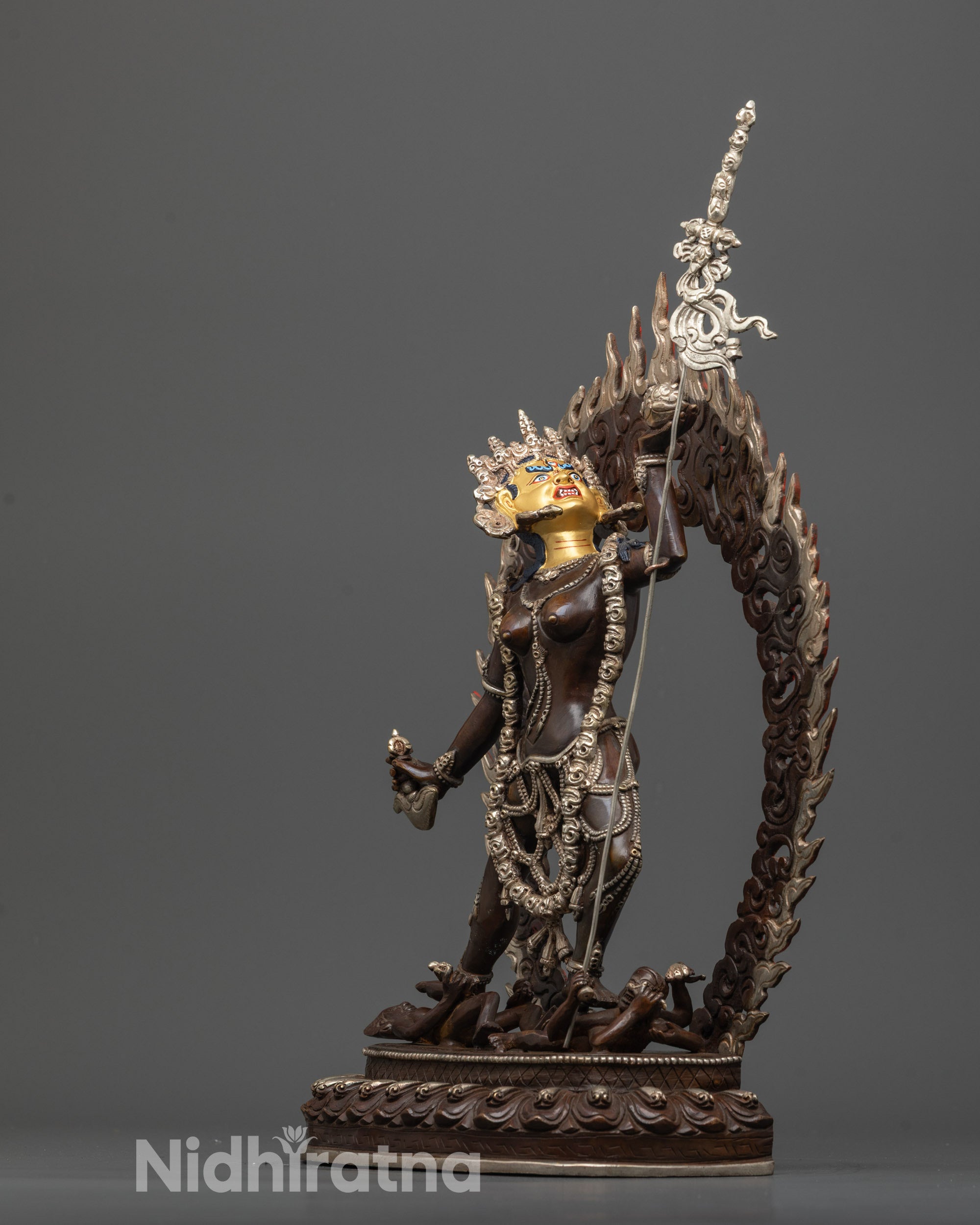 Oxidized Vajrayogini Statue | Handmade Buddhist Icon for Worship