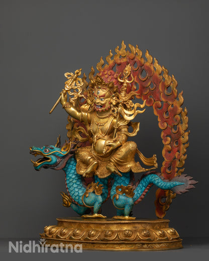Wealth Deity White Dzambhala Statue | Prosperity Deity