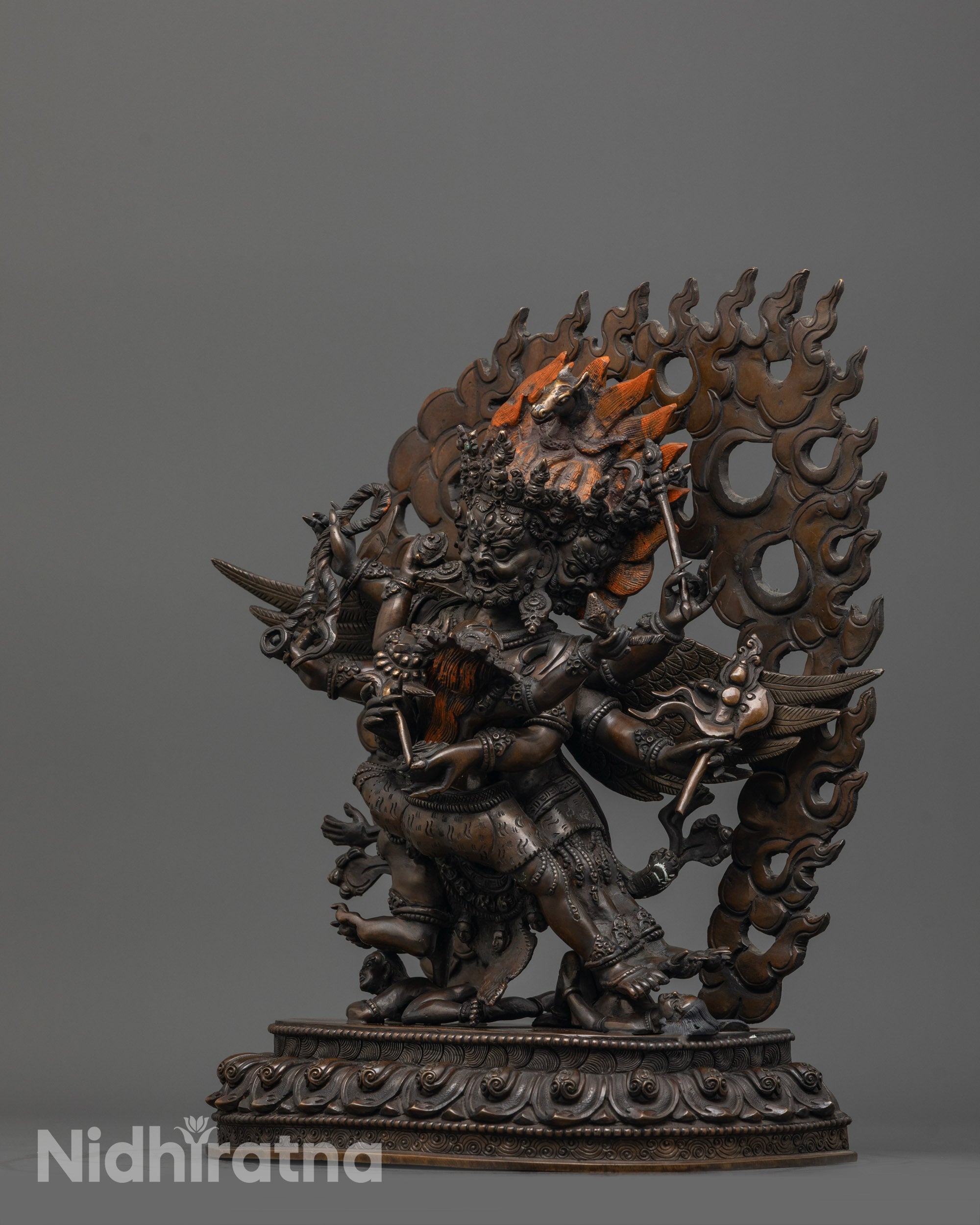 Tibetan Hayagriva Statue | Lost Wax Carved Buddhist Deity