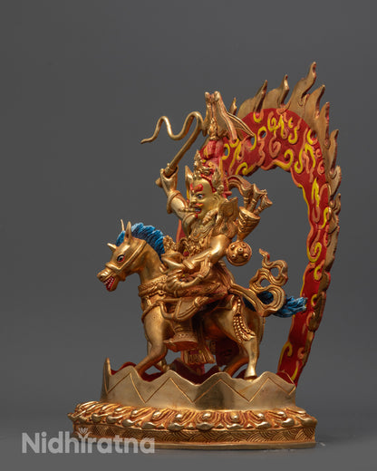 Fearless King Gesar Statue | Traditional Himalayan Buddhist Art