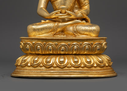 24K Gold Gilded Amitabha Buddha Statue | Nepalese Craftsmanship