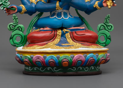 Guhyasamaja Consort Statue | Spiritual Copper Sculpture from Nepal