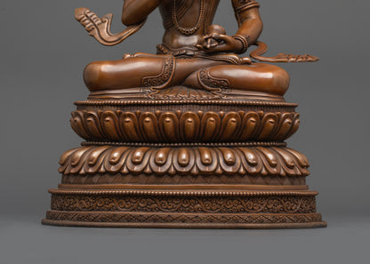 Traditional Oxidized Vajrasattva Statue | Buddhist God of Purification
