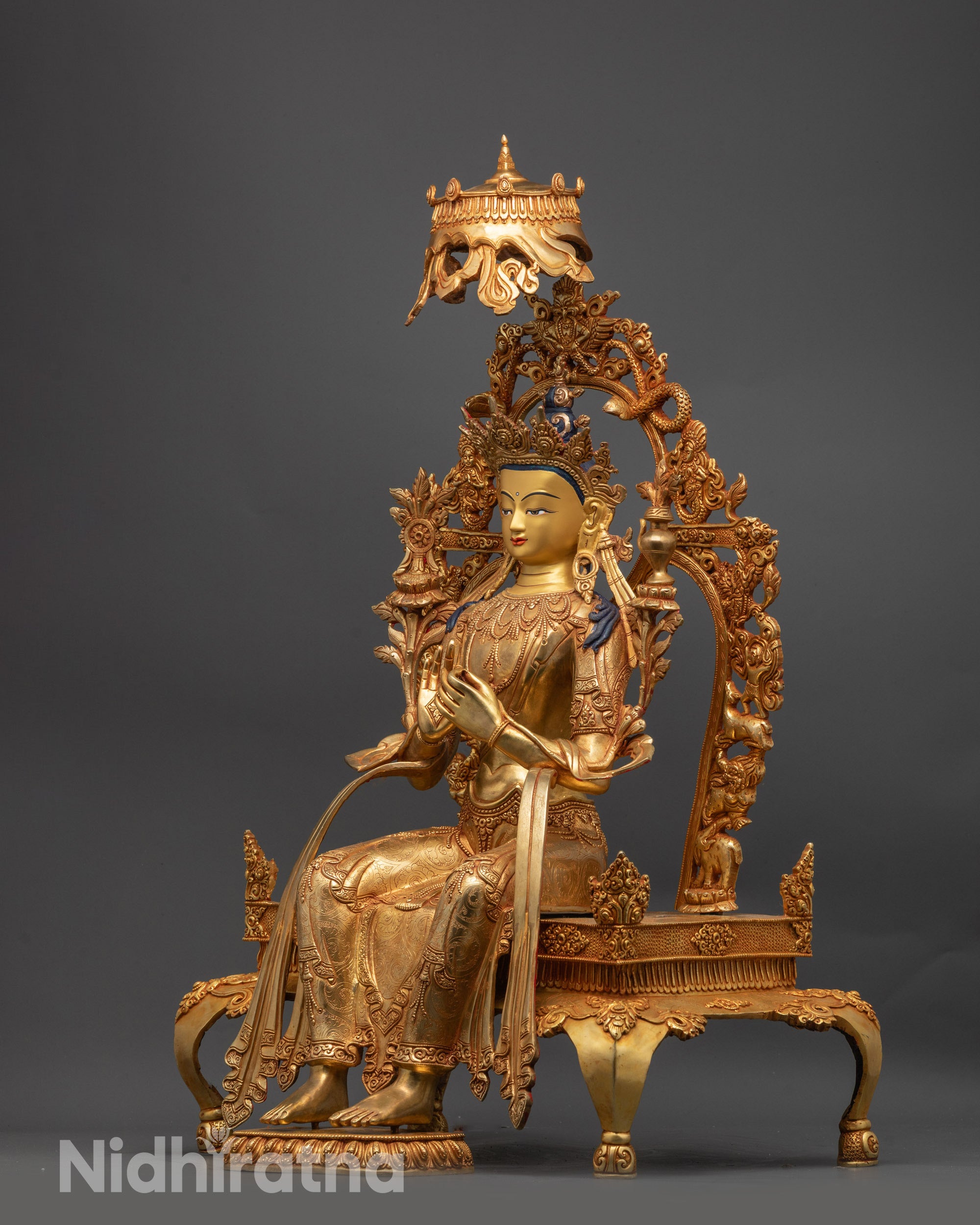 Indoor Maitreya Buddha Statue | Traditional Himalayan Art of Nepal