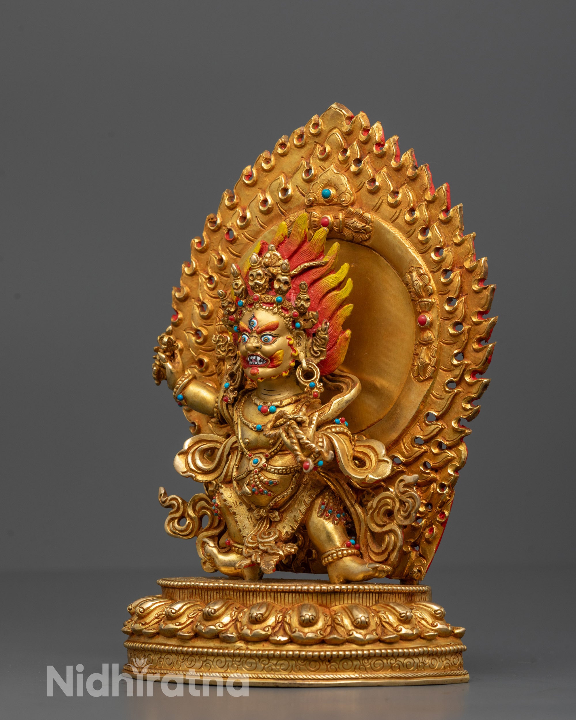 Tibetan Vajrapani Statue | Buddhist Wrathful Deity