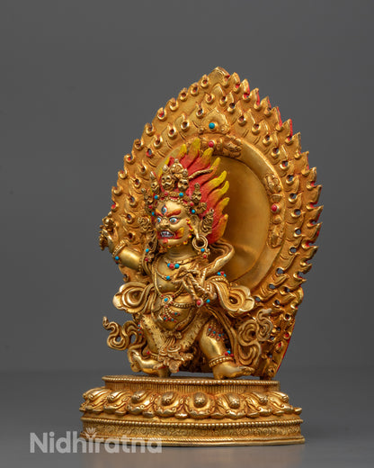 Tibetan Vajrapani Statue | Buddhist Wrathful Deity