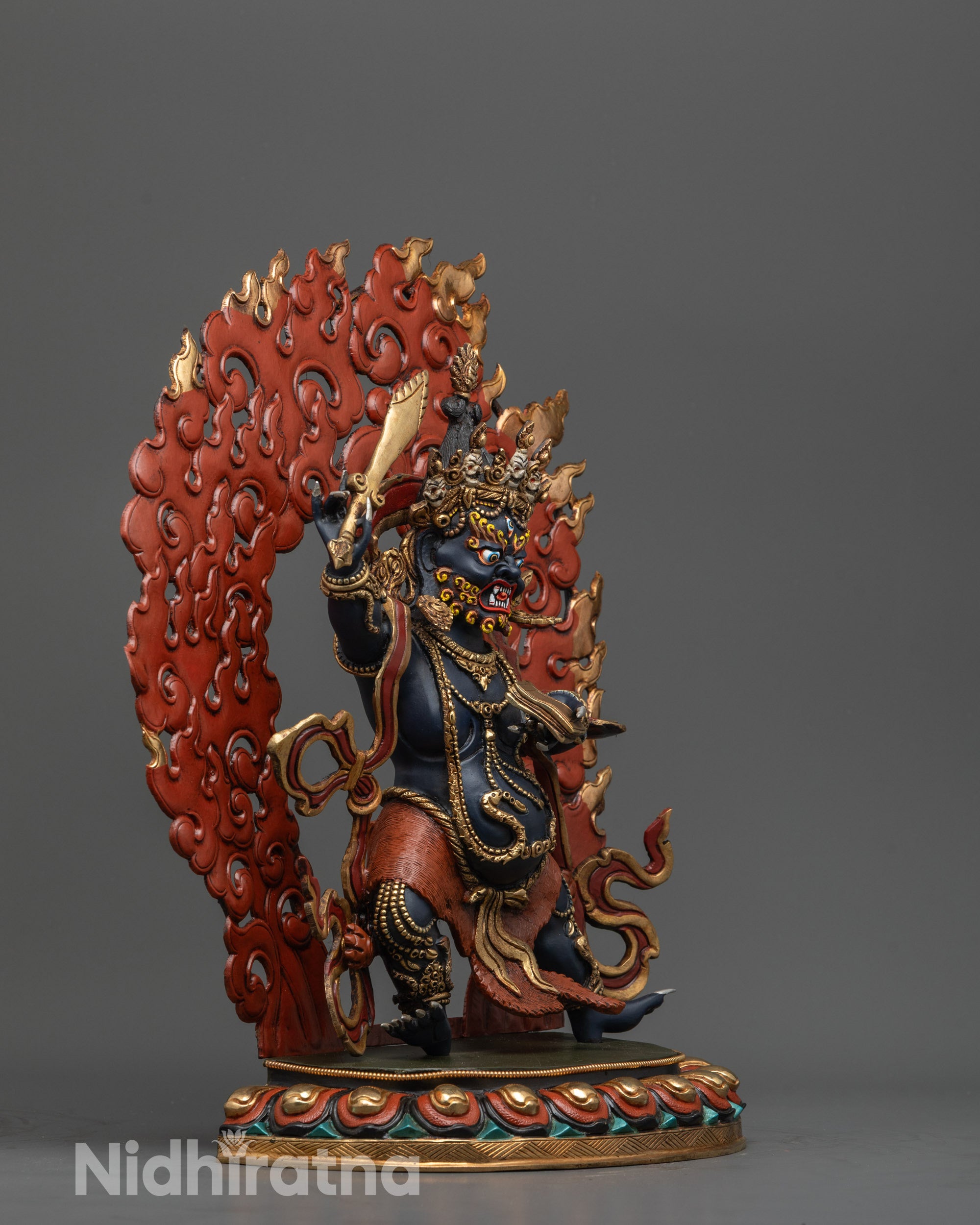 Shop Dark Blue Colored Rare Manjushri Statue