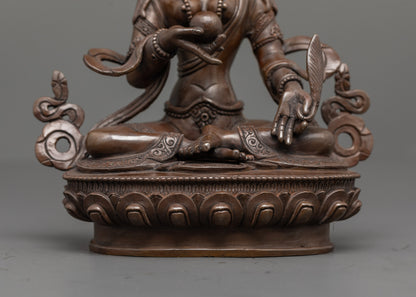 Oxidized Bodhisattva Ksitigarbha Statue | Nepalese Buddhist Art
