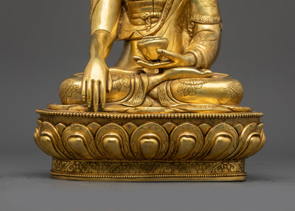 Smooth Shakyamuni Buddha Statue | The Enlightened One Meditation Idol