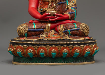 Serene Amitabha Buddha Sculpture | Nepalese Handmade Buddhist Statue