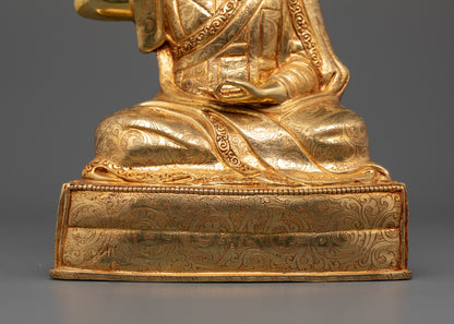 Hand-Carved Karmapa Statue for Meditation | Nepalese Art