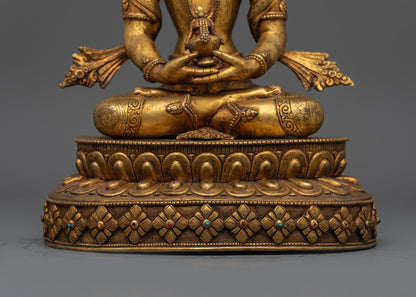 Antique Finish Five Bodhisattva Statue Set | Sacred Buddhist Set