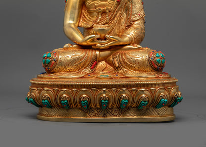 Amida Nyorai Statue | Traditional Nepalese Lost-Wax Buddhist Sculpture