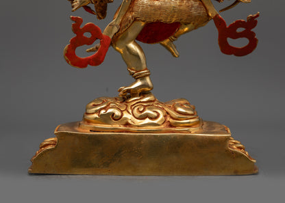 Ucchusma Statue | 24K Gold-Fire Gilded Himalayan Buddhist Artwork