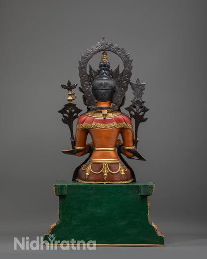 Serene Maitreya Buddha Statue | Traditional Buddhist Spiritual Idol