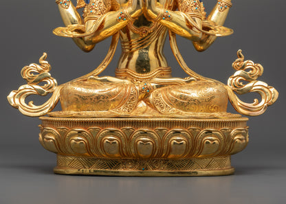 Chenrezig Statue | Traditional Himalayan Avalokiteshvara Sculpture
