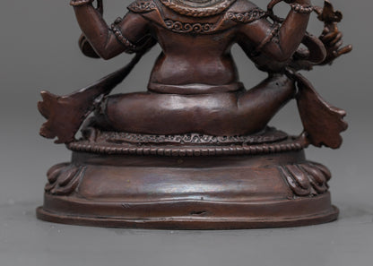 Oxidized Lord Ganesha Statue | Precision Made Divine Idol for Pooja