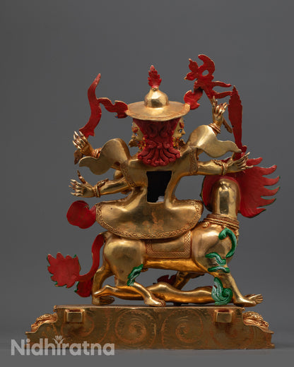 Pehar Gyalpo Statue | Religious Protector Figurine with Fine Detailing