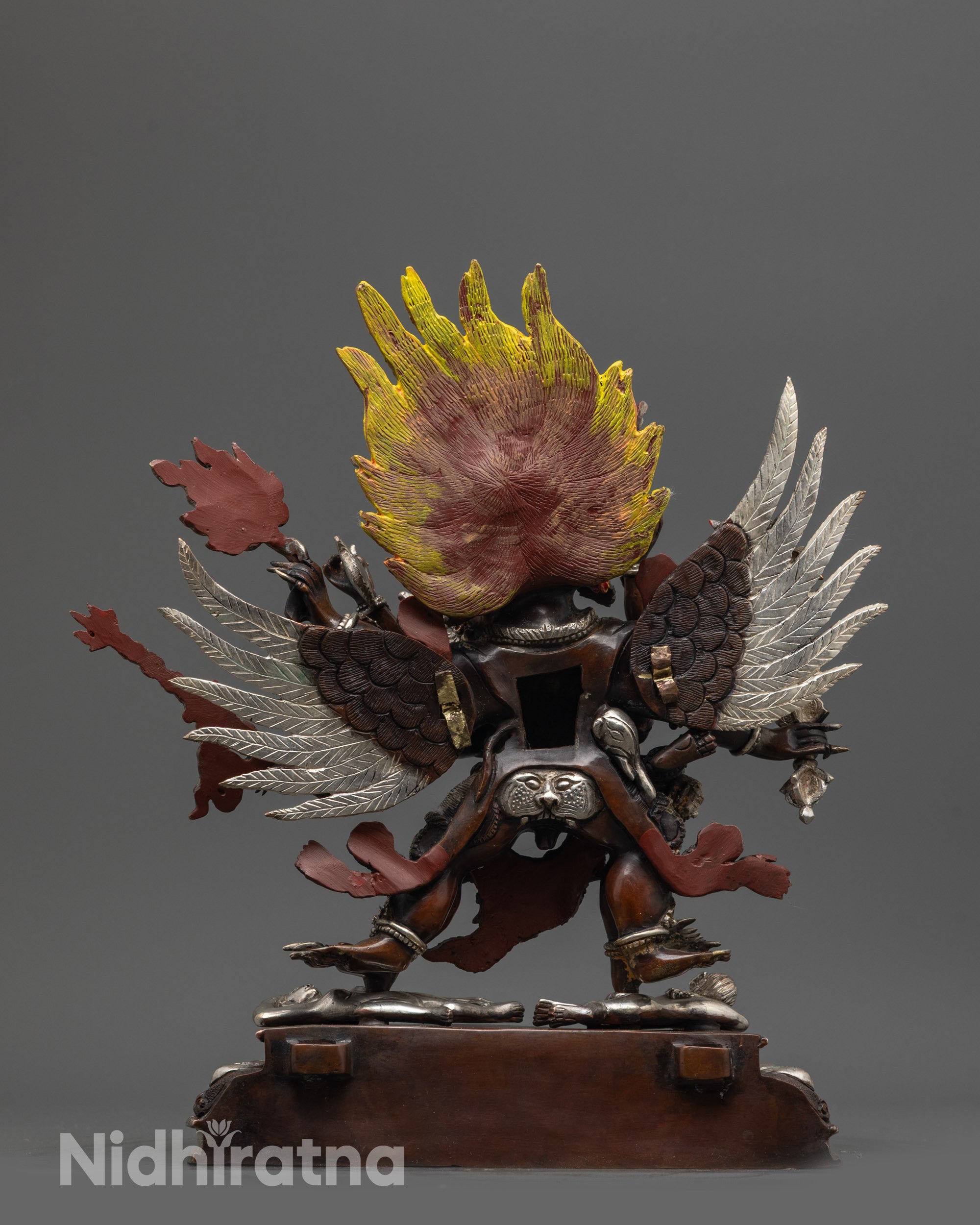 Sacred Vajrakilaya Sculpture | Oxidized Copper Buddhist Artwork