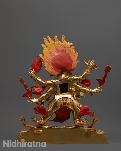 Wrathful Dharmapala Statue | Artisan-Crafted Himalayan Spiritual Art