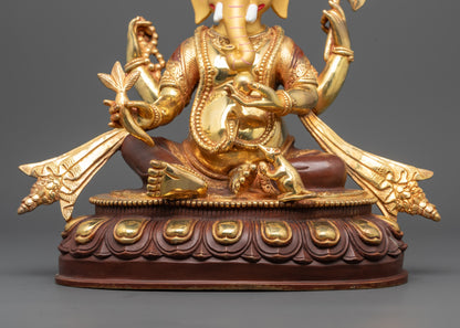 Handmade Ganesh Statue | Authentic Hindu Elephant Deity Sculpture