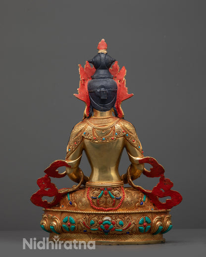 Tibetan Buddha Amitayus Statue for Long Life Blessings